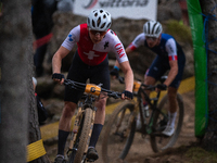 Dario Lillo of Switzerland competes in the UCI Mountain Bike World Championships Men Under 23 Race in Pal Arinsal, Andorra, on September 1,...