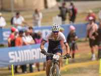 Agustin Duran of Argentina participates in the UCI Mountain Bike World Championships Men in Pal Arinsal, Andorra, on September 1, 2024. (