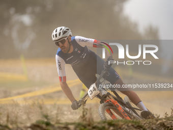 Antoine Philipp of France participates in the UCI Mountain Bike World Championships Men in Pal Arinsal, Andorra, on September 1, 2024. (