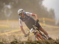 Antoine Philipp of France participates in the UCI Mountain Bike World Championships Men in Pal Arinsal, Andorra, on September 1, 2024. (