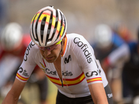 David Valero of Spain competes in the UCI Mountain Bike World Championships Men in Pal Arinsal, Andorra, on September 1, 2024. (