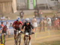 Samuel Gaze of New Zealand participates in the UCI Mountain Bike World Championships Men in Pal Arinsal, Andorra, on September 1, 2024. (