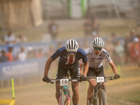 Christopher Blevins of the USA participates in the UCI Mountain Bike World Championships Men in Pal Arinsal, Andorra, on September 1, 2024....