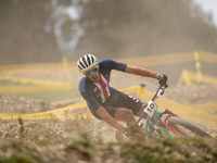 Christopher Blevins of the USA participates in the UCI Mountain Bike World Championships Men in Pal Arinsal, Andorra, on September 1, 2024....