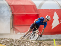 Luca Braidot of Italy participates in the UCI Mountain Bike World Championships Men in Pal Arinsal, Andorra, on September 1, 2024. (