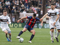 Alexis Cuello of San Lorenzo plays during the match between Platense and San Lorenzo as part of Liga Profesional 2024 at Estadio ''Ciudad de...