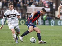 Alexis Cuello of San Lorenzo plays during the match between Platense and San Lorenzo as part of Liga Profesional 2024 at Estadio ''Ciudad de...