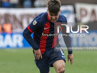 Matias Reali of San Lorenzo plays during the match between Platense and San Lorenzo as part of Liga Profesional 2024 at Estadio ''Ciudad de...