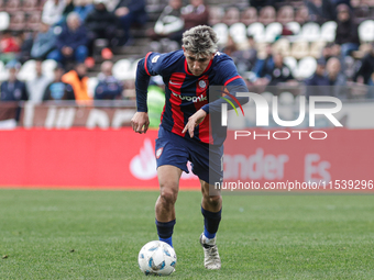 Elian Irala of San Lorenzo is in action during the match between Platense and San Lorenzo as part of Liga Profesional 2024 at Estadio ''Ciud...