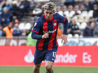 Elian Irala of San Lorenzo is in action during the match between Platense and San Lorenzo as part of Liga Profesional 2024 at Estadio ''Ciud...