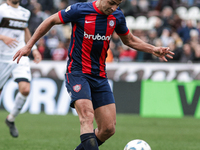 Alexis Cuello of San Lorenzo plays during the match between Platense and San Lorenzo as part of Liga Profesional 2024 at Estadio ''Ciudad de...