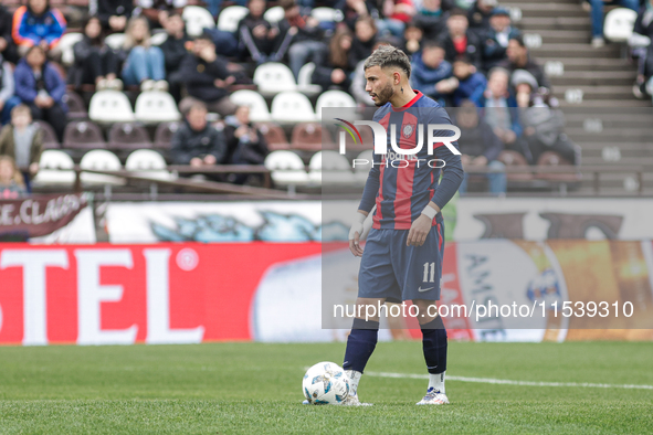 Ivan Leguizamon of San Lorenzo is in action during the match between Platense and San Lorenzo as part of Liga Profesional 2024 at Estadio ''...