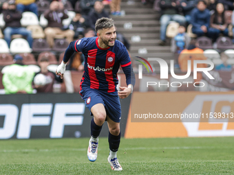 Ivan Leguizamon of San Lorenzo celebrates after scoring the first goal of his team during a match between Platense and San Lorenzo as part o...