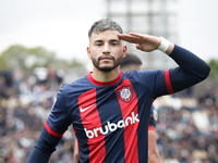 Ivan Leguizamon of San Lorenzo celebrates after scoring the first goal of his team during a match between Platense and San Lorenzo as part o...