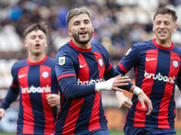 Ivan Leguizamon of San Lorenzo celebrates after scoring the first goal of his team during a match between Platense and San Lorenzo as part o...