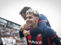 Elian Irala of San Lorenzo celebrates after scoring the second goal of his team during a match between Platense and San Lorenzo as part of L...