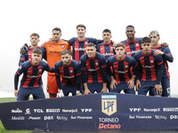 San Lorenzo players pose for the team photo prior to a match between Platense and San Lorenzo as part of Liga Profesional 2024 at Estadio ''...