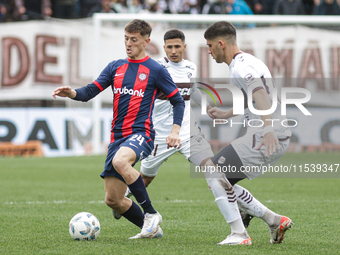 Nicolas Tripichio of San Lorenzo plays during the match between Platense and San Lorenzo as part of Liga Profesional 2024 at Estadio ''Ciuda...