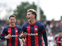 Elian Irala of San Lorenzo celebrates after scoring the second goal of his team during a match between Platense and San Lorenzo as part of L...