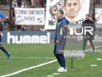 Leandro Atilio Romagnoli coaches San Lorenzo and watches a match between Platense and San Lorenzo as part of Liga Profesional 2024 at Estadi...