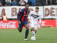 Jhohan Romana of San Lorenzo plays during the match between Platense and San Lorenzo as part of Liga Profesional 2024 at Estadio ''Ciudad de...