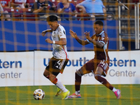 Dallas defender Marco Farfan #4 controls the ball during the MLS match between FC Dallas and Colorado Rapids at Toyota Stadium in Frisco, Te...