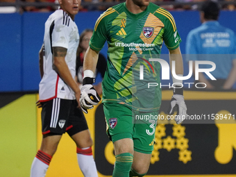 FC Dallas goalkeeper Maarten Paes #30 controls the ball during the MLS match between FC Dallas and Colorado Rapids at Toyota Stadium in Fris...