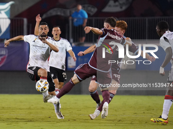 FC Dallas forward Sebastian Lletget #8 and Colorado Rapids Keegan Rosenberry #2 battle for the ball during the MLS match between FC Dallas a...