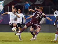 FC Dallas forward Sebastian Lletget #8 and Colorado Rapids Keegan Rosenberry #2 battle for the ball during the MLS match between FC Dallas a...