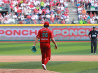 Trevor Bauer #96 of Diablos Rojos pitches the ball during match 7 of the Mexican Baseball League (LMB) South Zone 2024 championship series a...