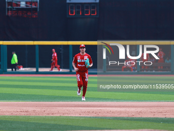 Trevor Bauer #96 of Diablos Rojos pitches the ball during match 7 of the Mexican Baseball League (LMB) South Zone 2024 championship series a...