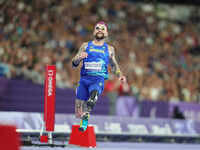 Rodrigues Goncalves Vinicius of Brazil in action in Men's 100m - T63 Round 1 during the Paris 2024 Paralympic Games at Stade de France on Se...