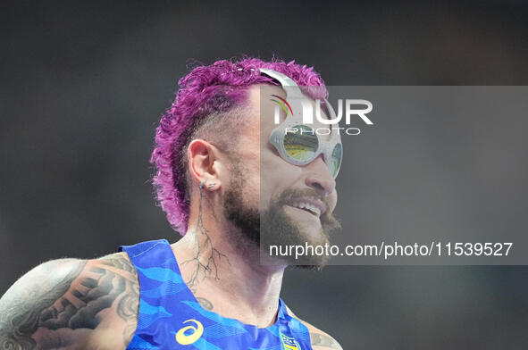 Rodrigues Goncalves Vinicius of Brazil in action in Men's 100m - T63 Round 1 during the Paris 2024 Paralympic Games at Stade de France on Se...