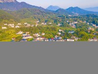 Layered rice terraces are seen in Yuexi County, Anqing, China, on September 2, 2024. (