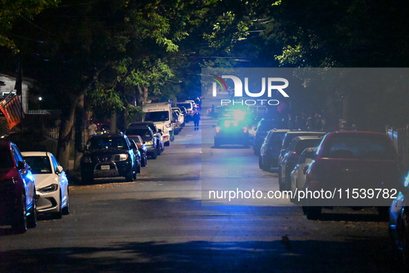 A 62-year-old male is shot on Taylor Street in Staten Island, New York, United States, on September 1, 2024. On Sunday evening on Taylor Str...