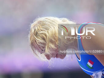 Valentina Petrillo of Italy in action in Women's 400m - T12 Round 1 during the Paris 2024 Paralympic Games at Stade de France on September 2...