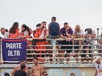 Supporters of ACF Fiorentina during the Italian Serie A football match between ACF Fiorentina and A.C. Monza in Florence, Italy, on Septembe...