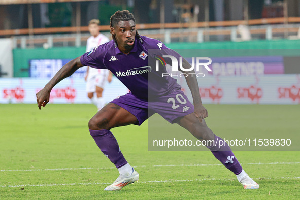 Moise Kean of ACF Fiorentina during the Italian Serie A football match between ACF Fiorentina and A.C. Monza in Florence, Italy, on Septembe...