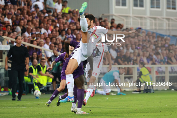 Pablo Mari of AC Monza during the Italian Serie A football match between ACF Fiorentina and AC Monza in Florence, Italy, on September 1, 202...