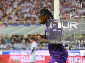 Moise Kean of ACF Fiorentina during the Italian Serie A football match between ACF Fiorentina and A.C. Monza in Florence, Italy, on Septembe...