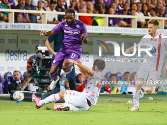 Jonathan Ikone of ACF Fiorentina during the Italian Serie A football match between ACF Fiorentina and A.C. Monza in Florence, Italy, on Sept...