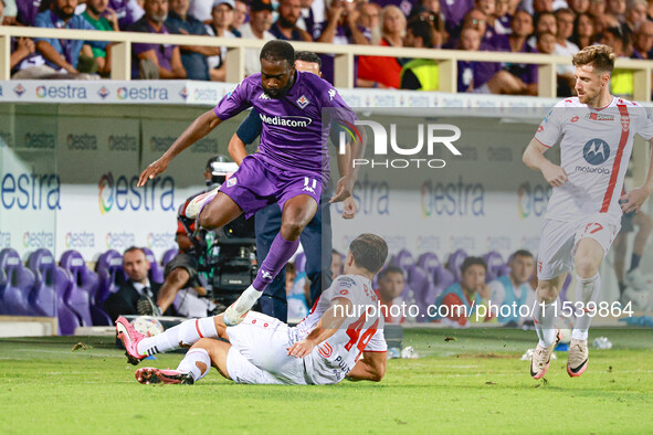 Jonathan Ikone of ACF Fiorentina during the Italian Serie A football match between ACF Fiorentina and A.C. Monza in Florence, Italy, on Sept...