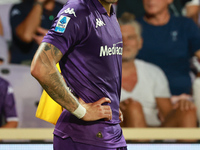 Cristiano Biraghi of ACF Fiorentina during the Italian Serie A football match between ACF Fiorentina and A.C. Monza in Florence, Italy, on S...