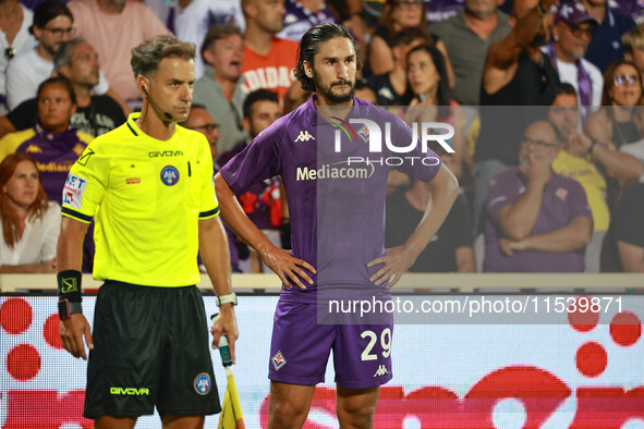 Yacine Adli of ACF Fiorentina during the Italian Serie A football match between ACF Fiorentina and A.C. Monza in Florence, Italy, on Septemb...