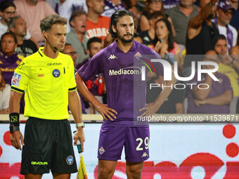 Yacine Adli of ACF Fiorentina during the Italian Serie A football match between ACF Fiorentina and A.C. Monza in Florence, Italy, on Septemb...