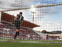 Pietro Terracciano, goalkeeper of ACF Fiorentina, throws the ball during the Italian Serie A football match between ACF Fiorentina and A.C....