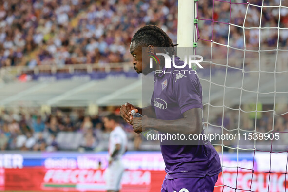 Moise Kean of ACF Fiorentina during the Italian Serie A football match between ACF Fiorentina and A.C. Monza in Florence, Italy, on Septembe...