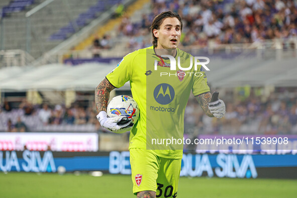 Stefano Turati of AC Monza during the Italian Serie A football match between ACF Fiorentina and AC Monza in Florence, Italy, on September 1,...