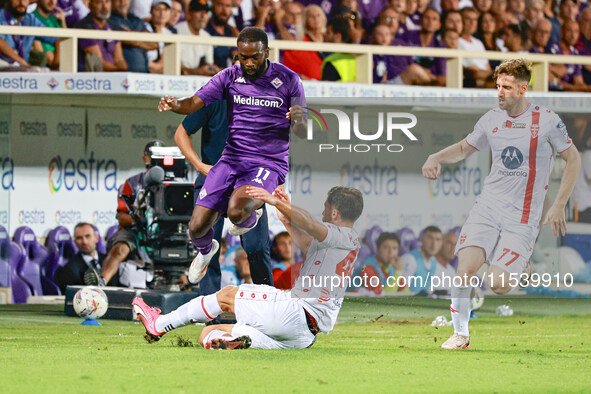 Jonathan Ikone of ACF Fiorentina during the Italian Serie A football match between ACF Fiorentina and A.C. Monza in Florence, Italy, on Sept...