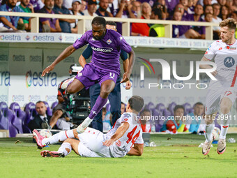 Jonathan Ikone of ACF Fiorentina during the Italian Serie A football match between ACF Fiorentina and A.C. Monza in Florence, Italy, on Sept...